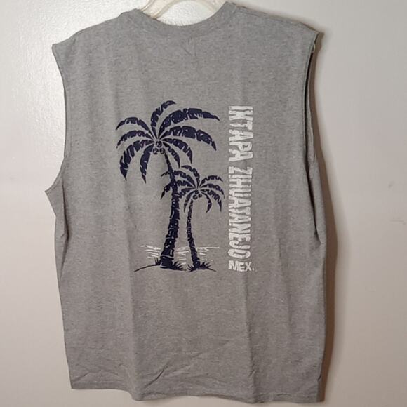 Yazbek Men's XL Gray Sleeveless T- Shirt. Athleisure, Summer, Beach, Activewear - Picture 6 of 8